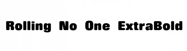 Rolling No One ExtraBold  baixar fontes gratis