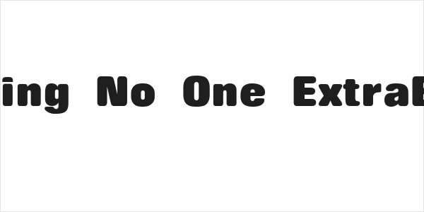 Rolling No One ExtraBold Logo