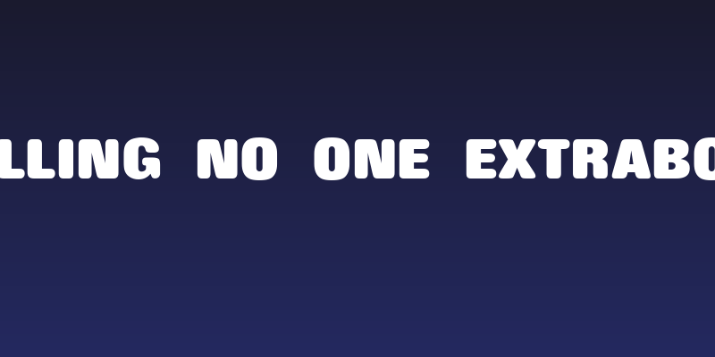 Rolling No One ExtraBold Social Header