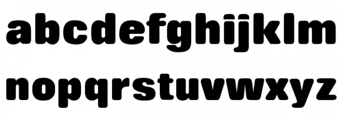 Rolling No One ExtraBold Caratteri MINUSCOLO