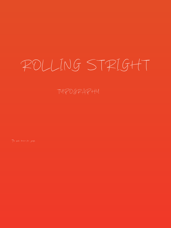 Rolling Stright Poster