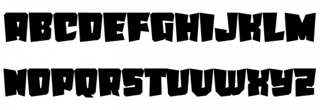 Rolling Schriftart Groß