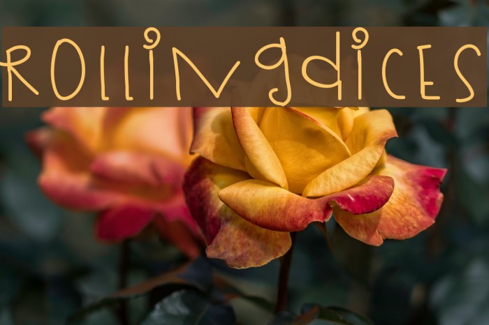 RollingDices Font examples