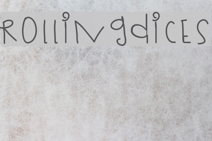 RollingDices Font examples