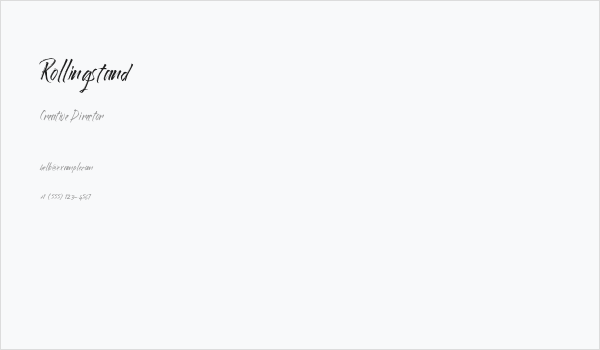 Rollingstand Business Card