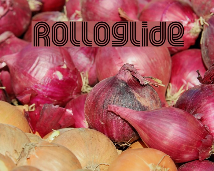 Rolloglide Font examples