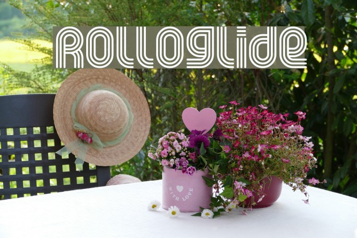 Rolloglide Font examples