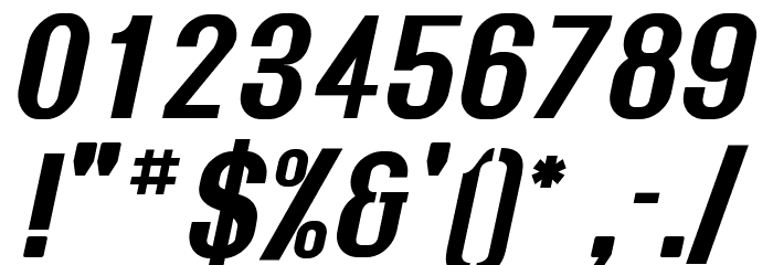 Rollout Bold Oblique Font OTHER CHARS