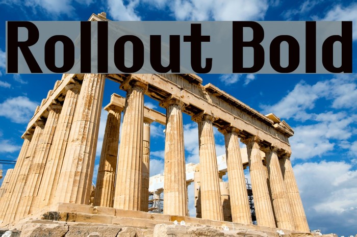 Rollout Bold Font examples