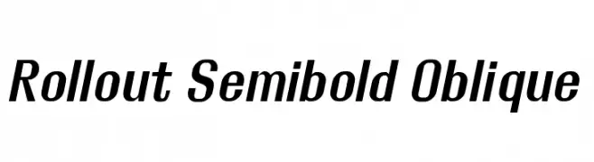 Rollout Semibold Oblique  لخطوط تنزيل
