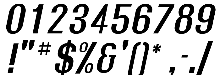 Rollout Semibold Oblique Font OTHER CHARS