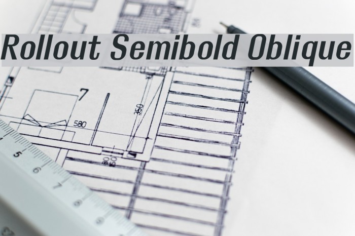 Rollout Semibold Oblique Font examples