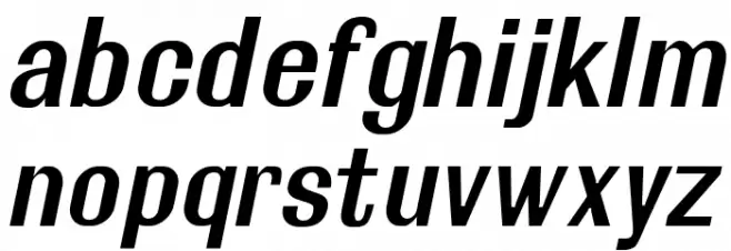 Rollout Semibold Oblique フォント 小文字