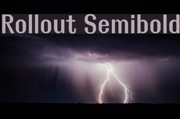 Rollout Semibold Font examples
