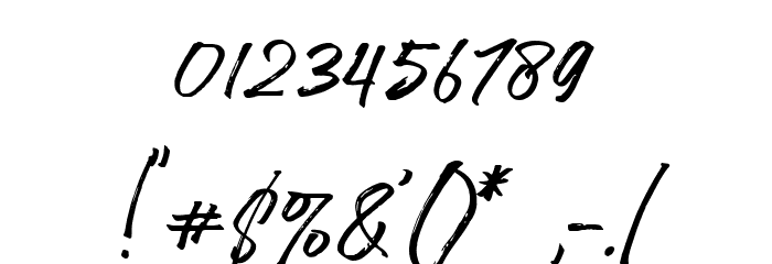 Rollover Demo Font OTHER CHARS