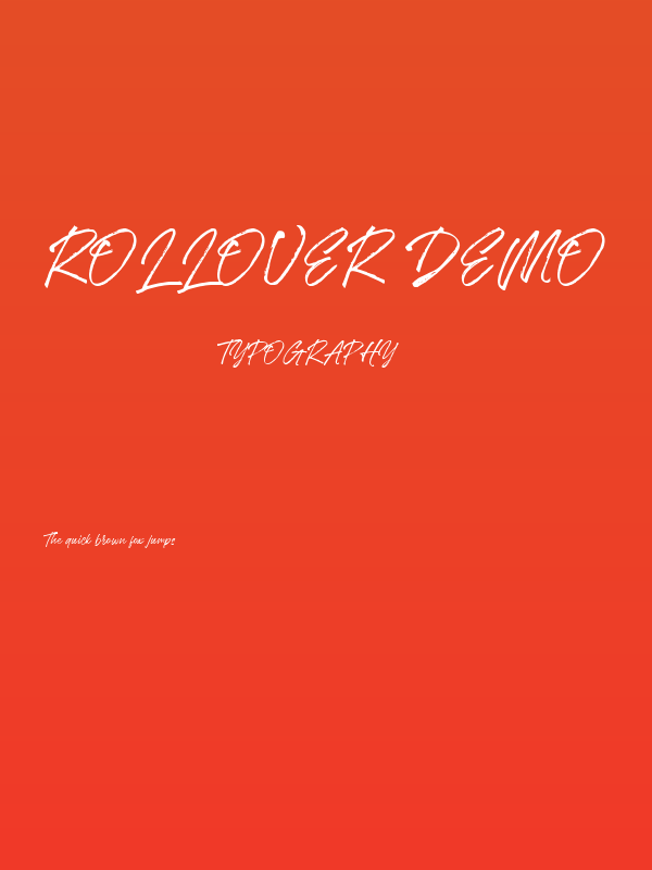 Rollover Demo Poster