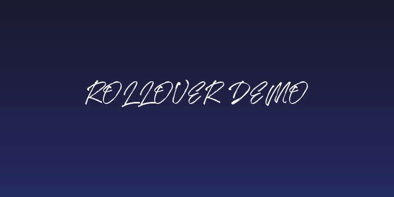 Rollover Demo Social Header