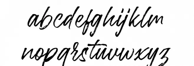 Rollover Demo Schriftart Kleinbuchstaben