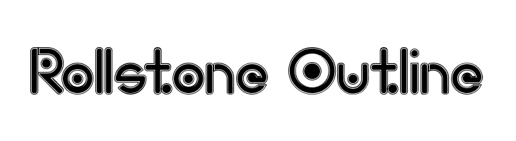 Rollstone Outline  フリーフォントのダウンロード