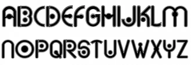 Rollstone Outline フォント 大文字