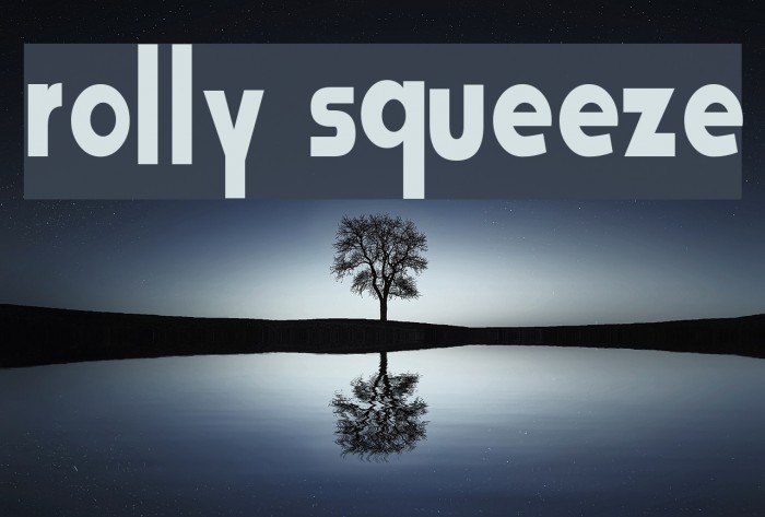 Rolly Squeeze Font examples