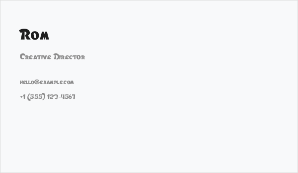 Rom Business Card