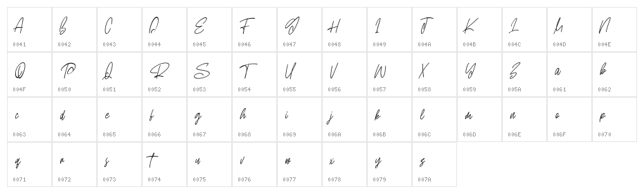 Roma Invicta Free Regular Character Map