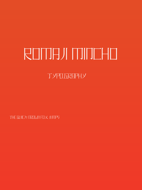 Romaji Mincho Poster