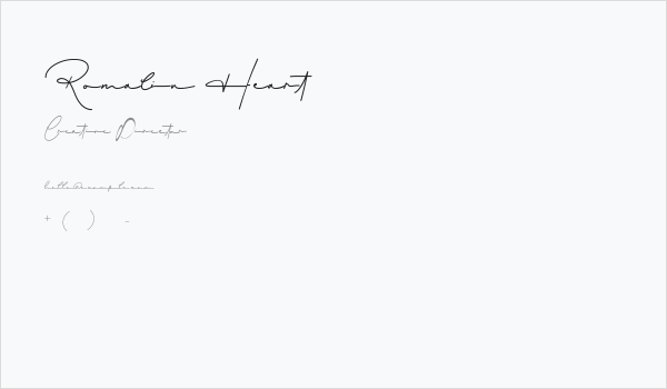 Romalin Heart Business Card