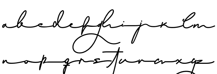 Romalin Heart Font LOWERCASE