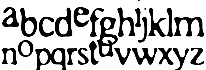 Roman Acid Font LOWERCASE