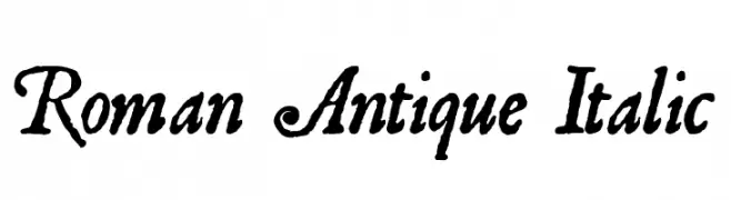 Roman Antique Italic  Frei Schriftart Herunterladen
