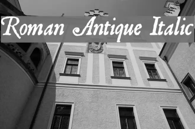Roman Antique Italic Font examples