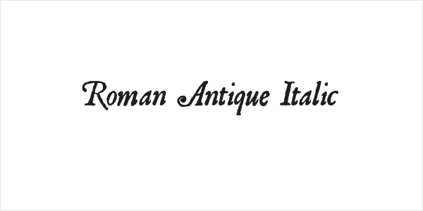 Roman Antique Italic Logo