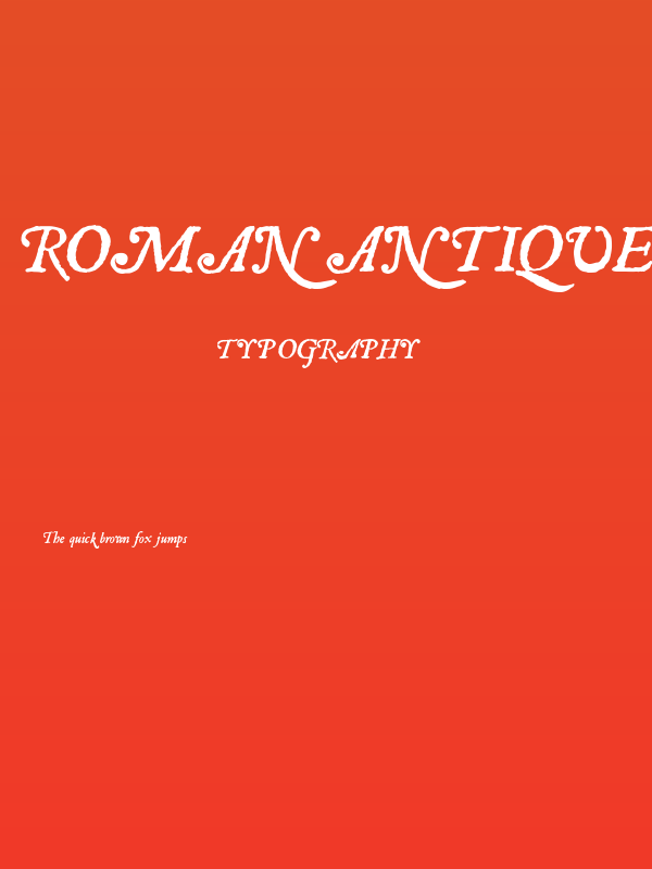 Roman Antique Italic Poster