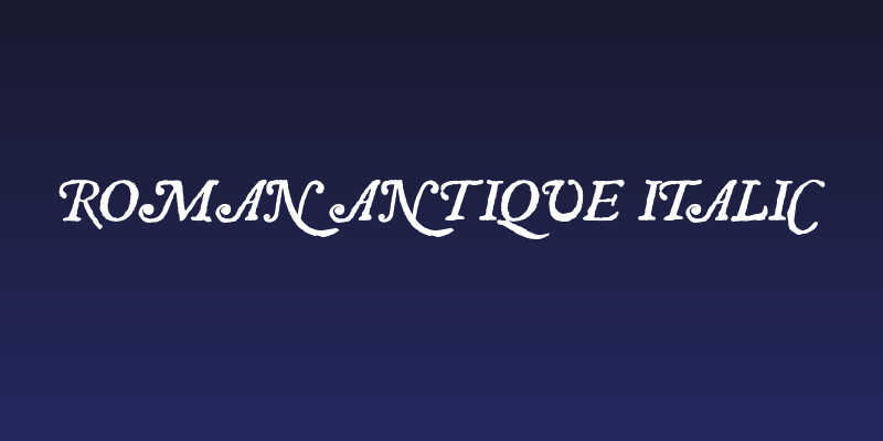 Roman Antique Italic Social Header