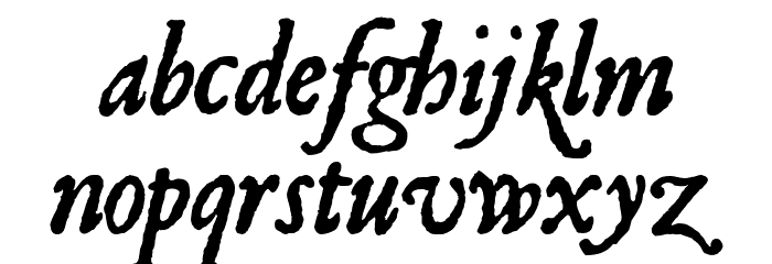 Roman Antique Italic Font LOWERCASE