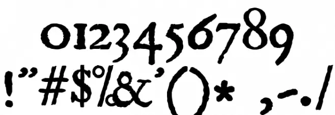 Roman Antique Font OTHER CHARS