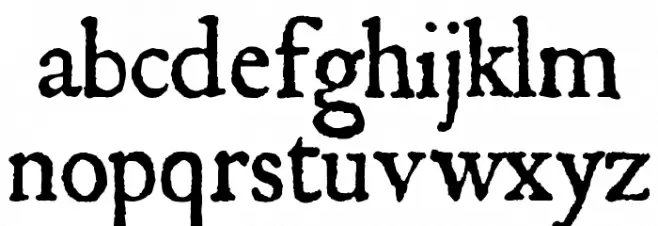 Roman Antique Caratteri MINUSCOLO