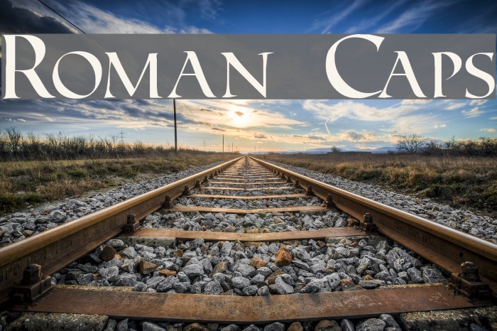 Roman Caps Font examples
