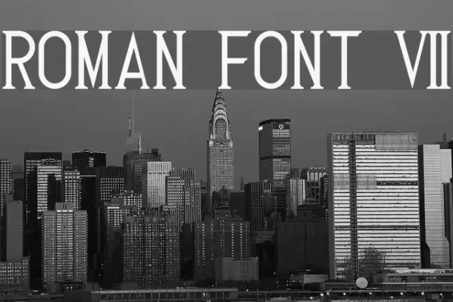 Roman Font 7 Font examples
