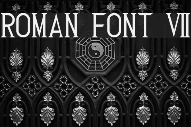 Roman Font 7 Font examples