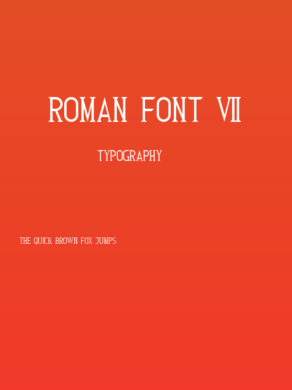 Roman Font 7 Poster