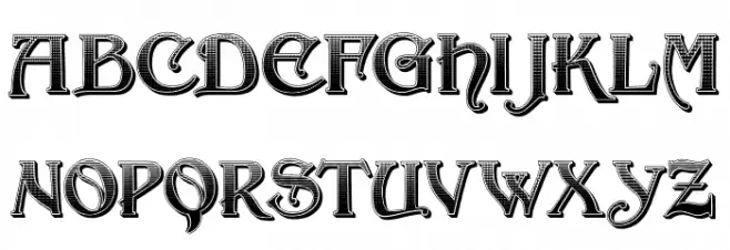 Roman Gradient Regular خط أحرف كبيرة