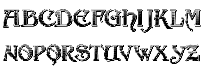 Roman Gradient Regular Font LOWERCASE