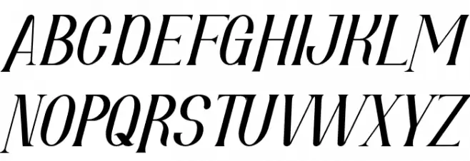 Roman Murphy Demo Italic フォント 大文字
