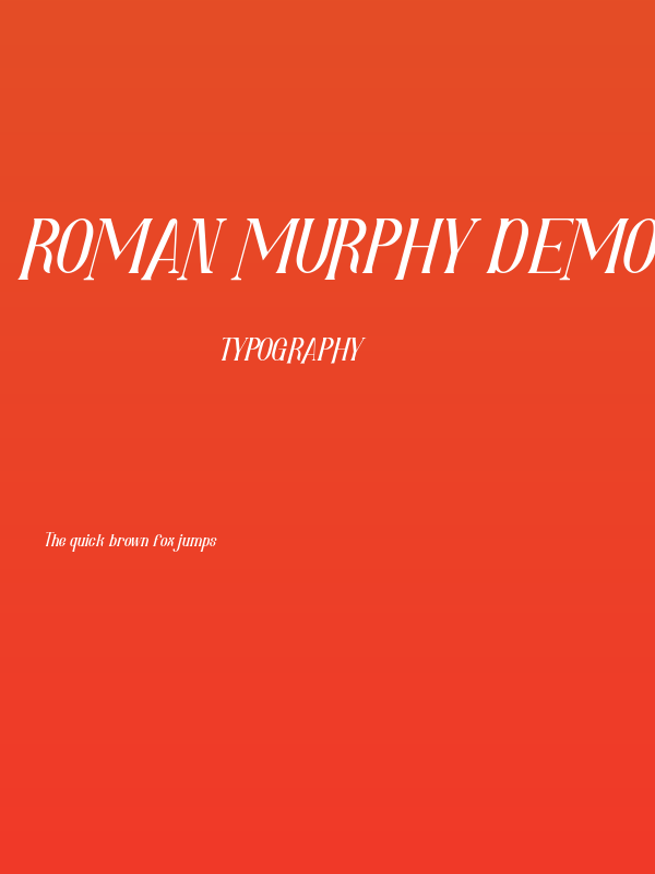 Roman Murphy Demo Italic Poster