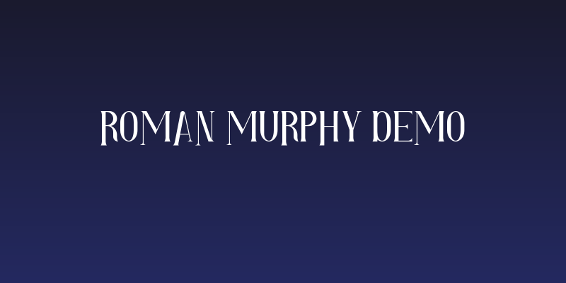 Roman Murphy Demo Social Header