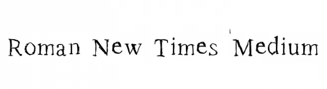 Roman New Times Medium  フリーフォントのダウンロード