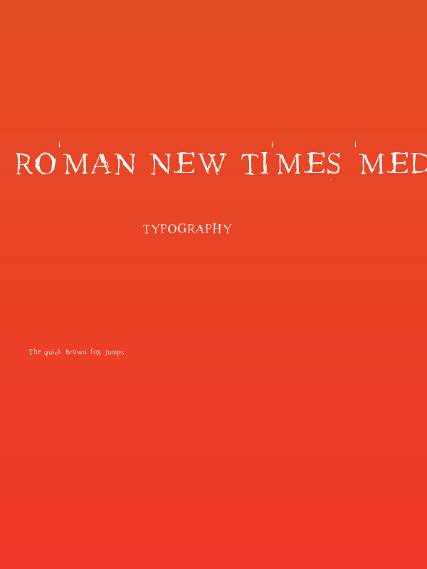 Roman New Times Medium Poster
